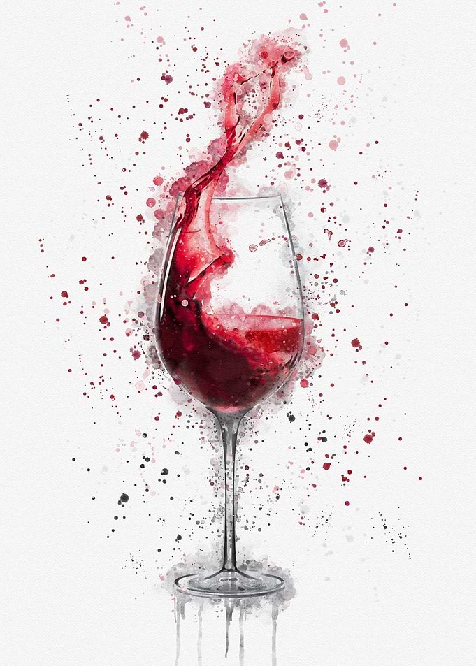 Wine watercolor
