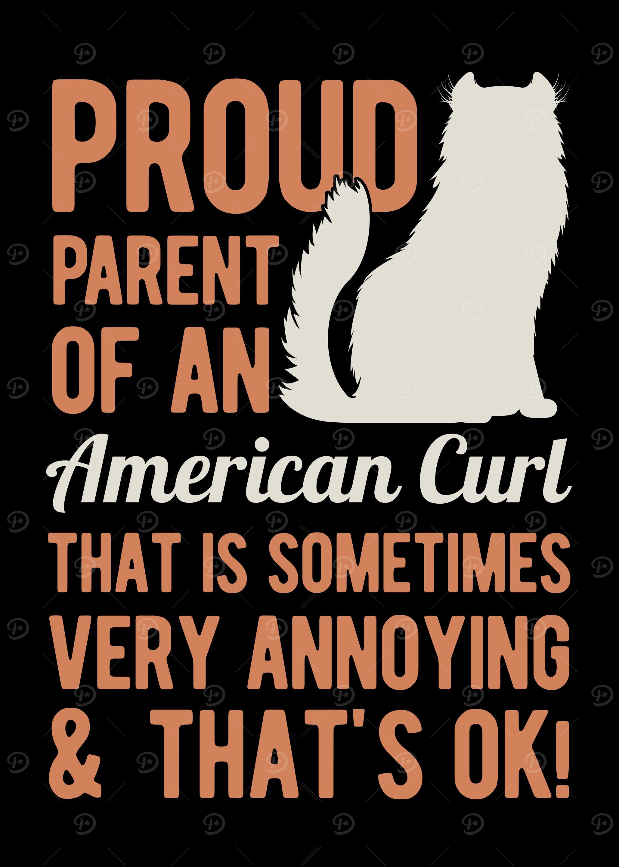 Funny American Curl Cat