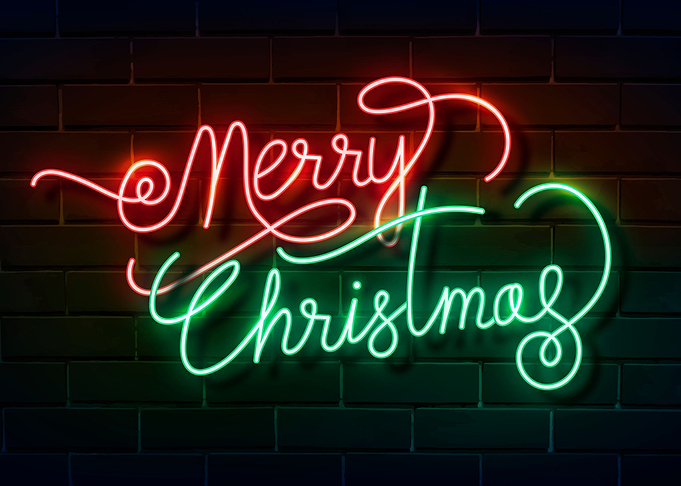 Merry Christmas neon sign