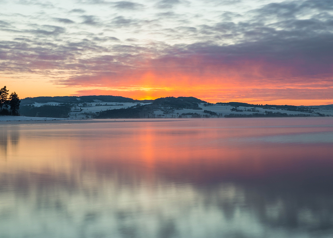 Glowing sunset