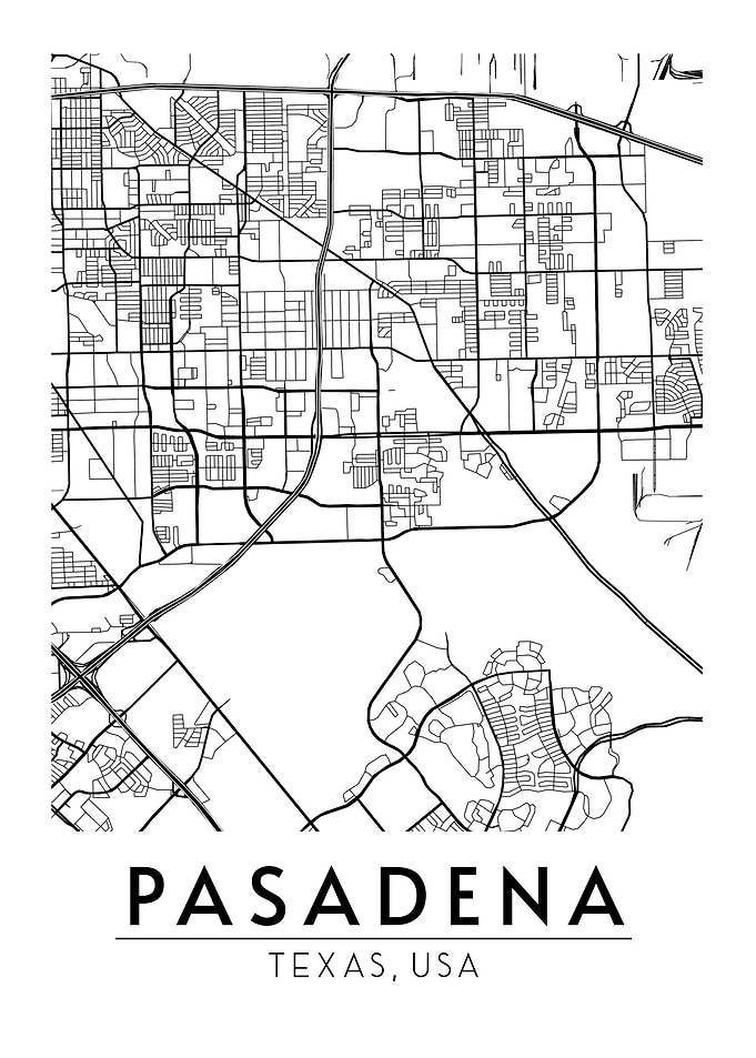 Pasadena Texas Map