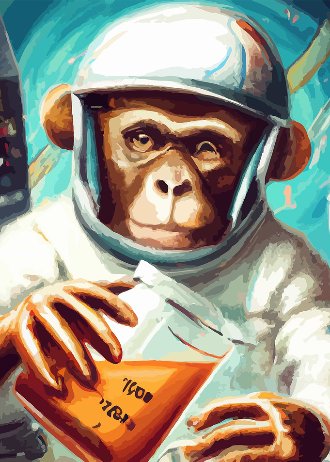 monkey astronaut