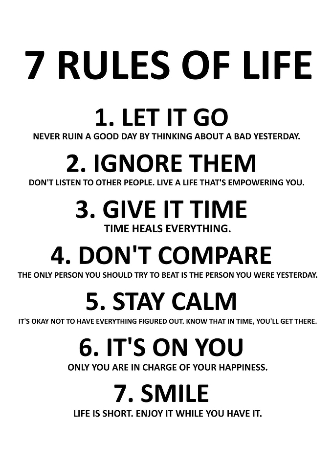 7 rules of life