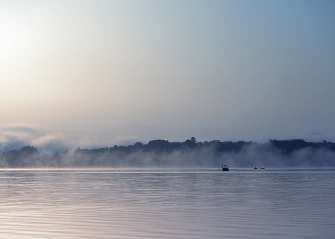 Misty morning on the lake