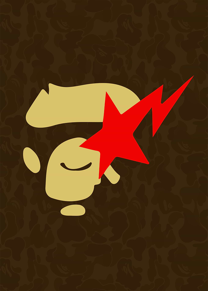 bape camo monkey hypebeast