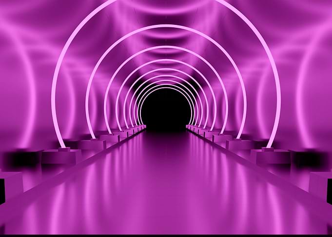 Futuristic 3D neon light