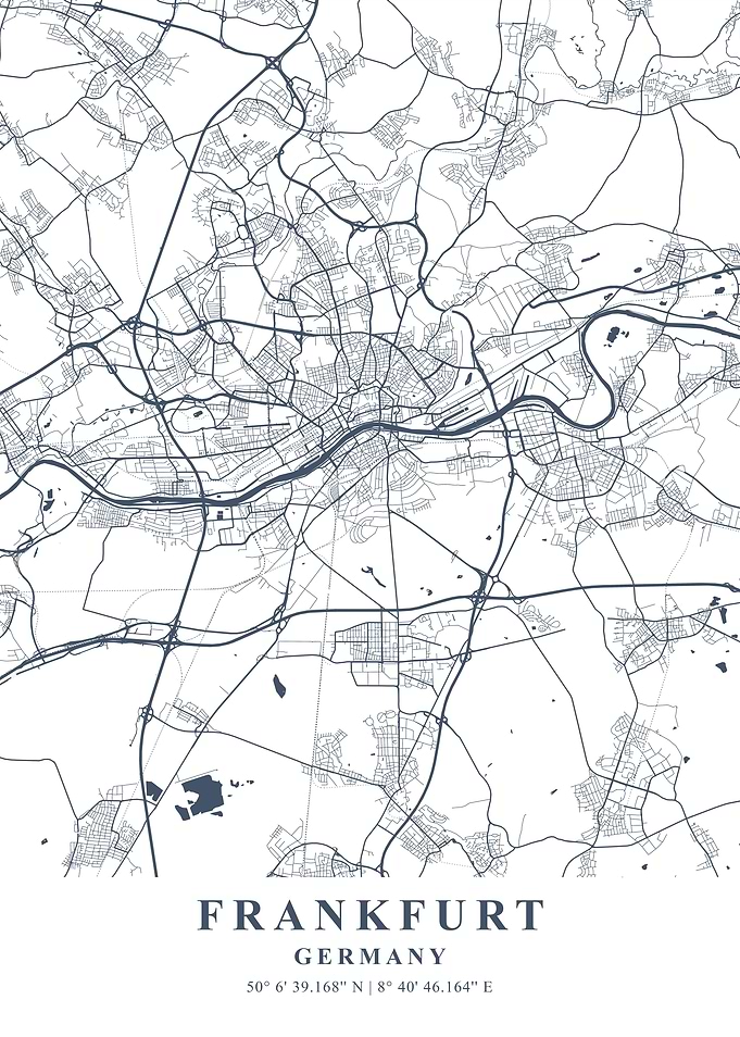 Frankfurt Ash Plane Map