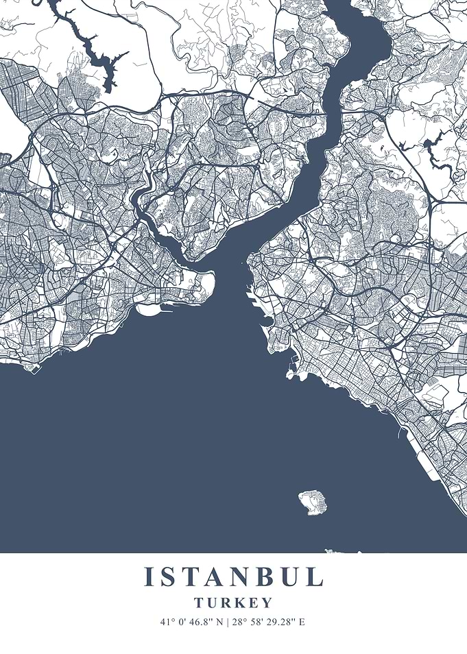 Istanbul Ash Plane Map