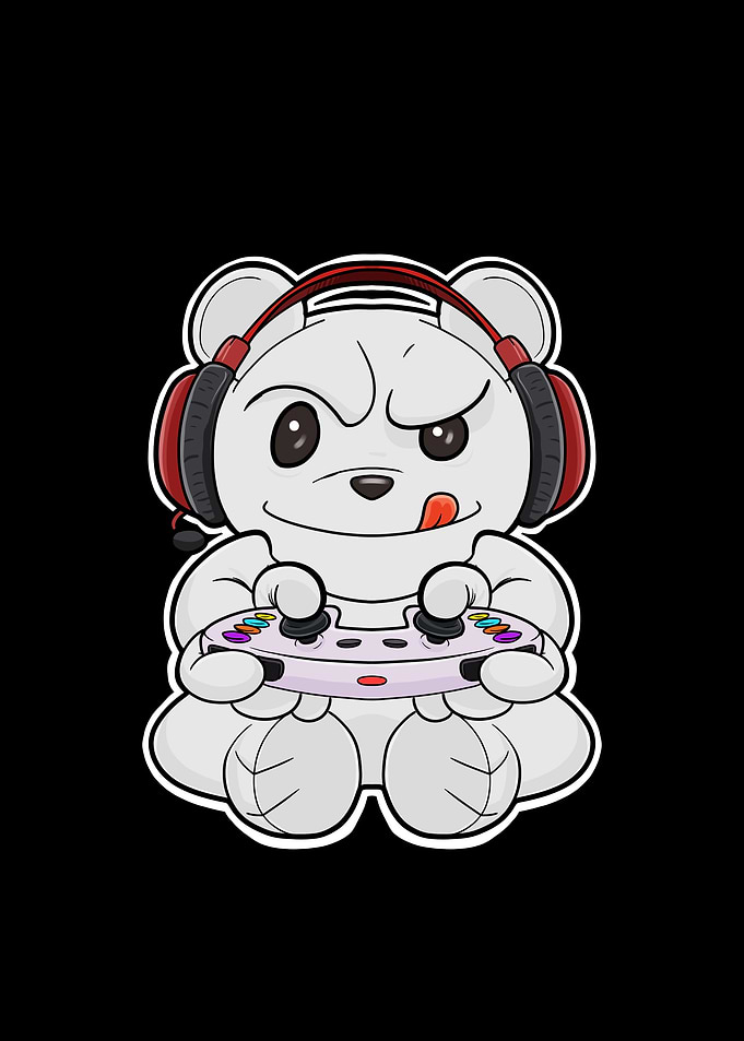 Polar Bear Video Gamer
