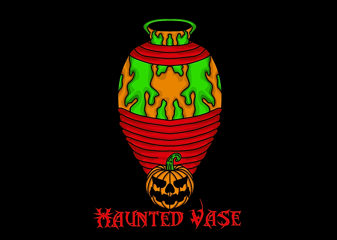 creepy halloween vase