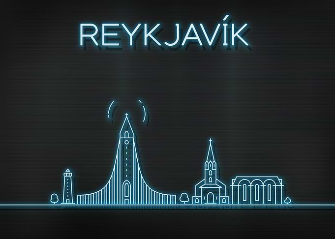Reykjavik City Skyline