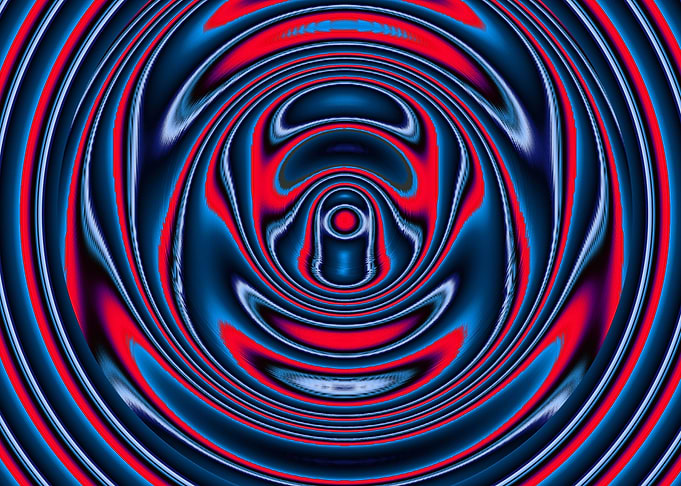 abstract red and blue