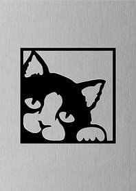 Cute black cat head