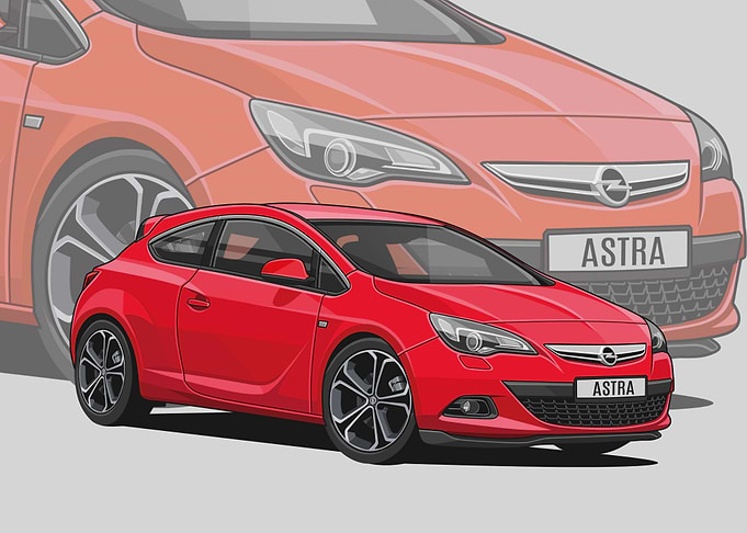 Vauxhall Astra red
