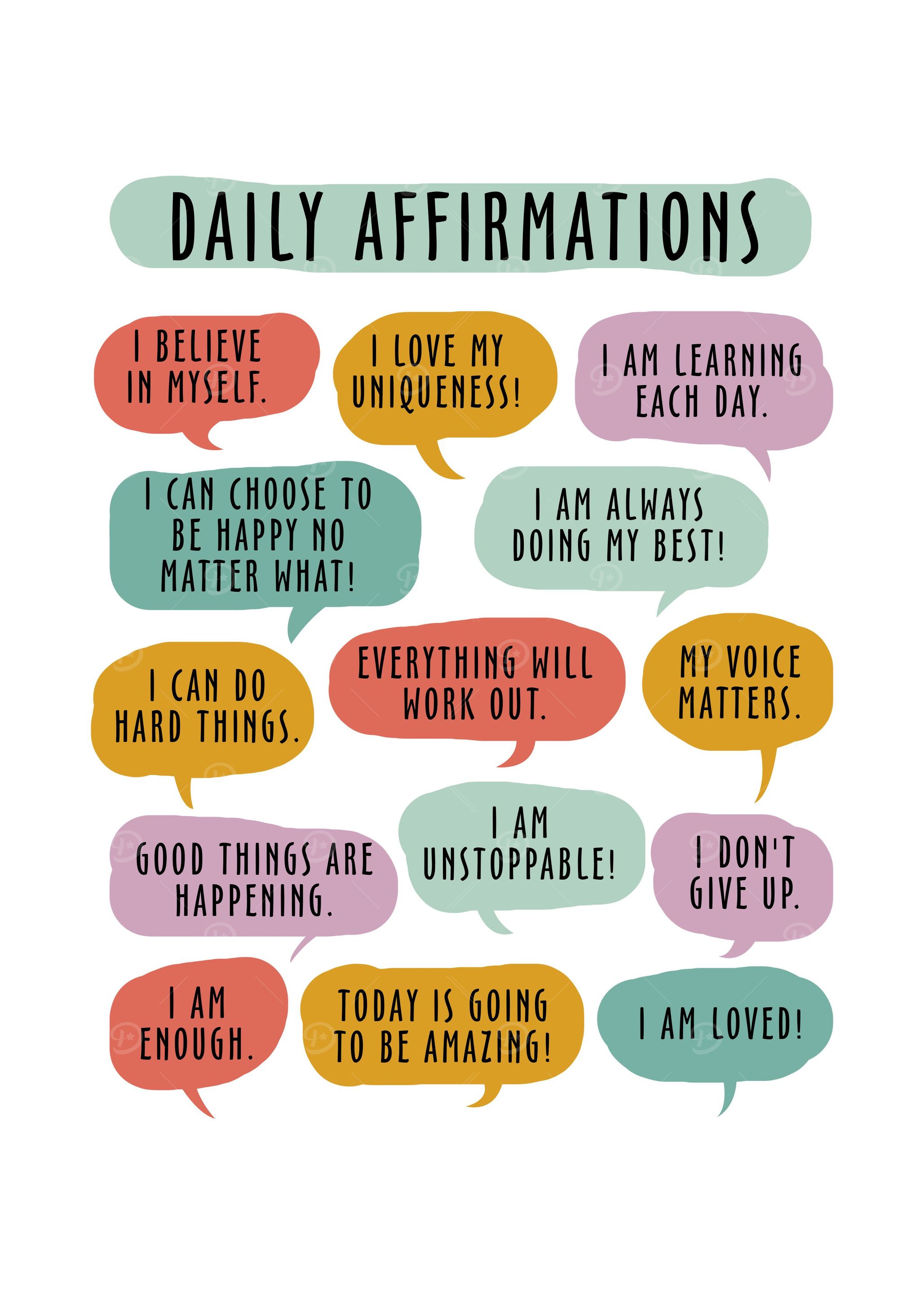 Daily Affirmations Poster