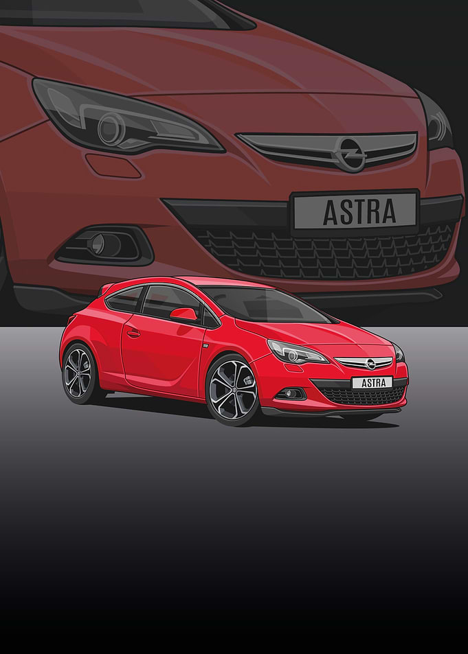 Vauxhall Astra red