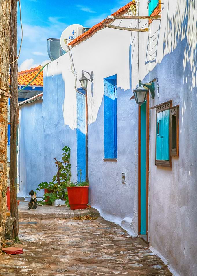 Colorful street, Greece