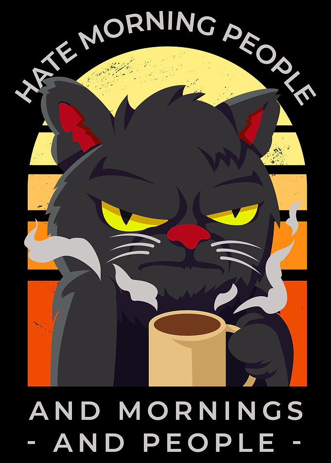 Funny Coffee Cat