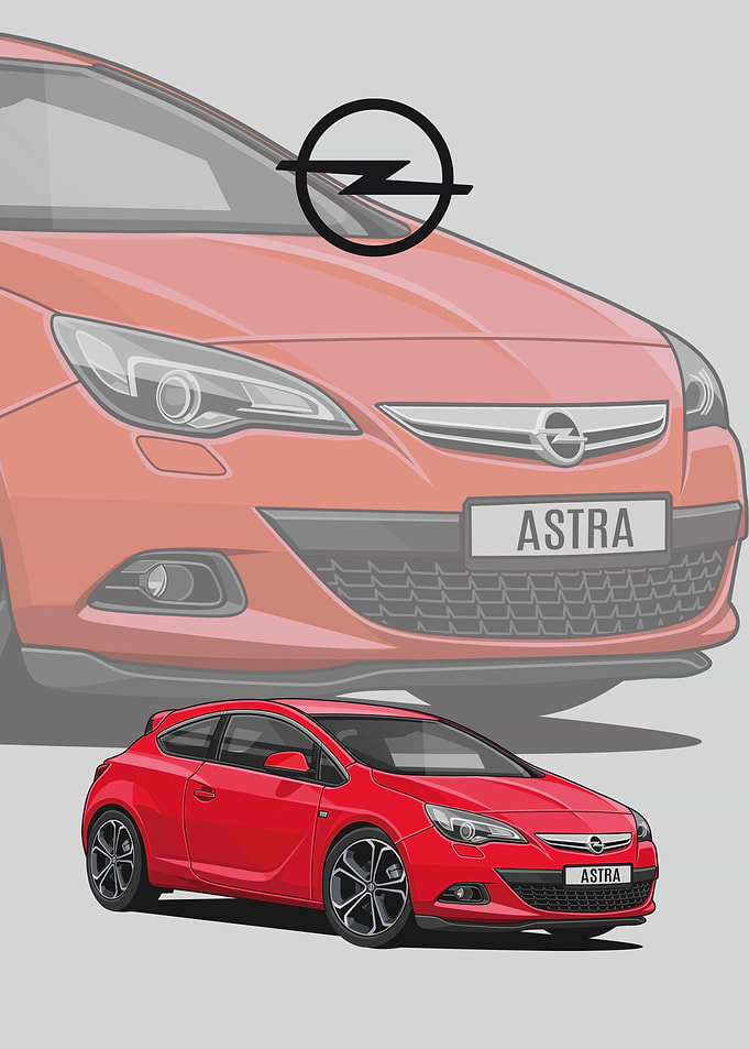 Vauxhall Astra red
