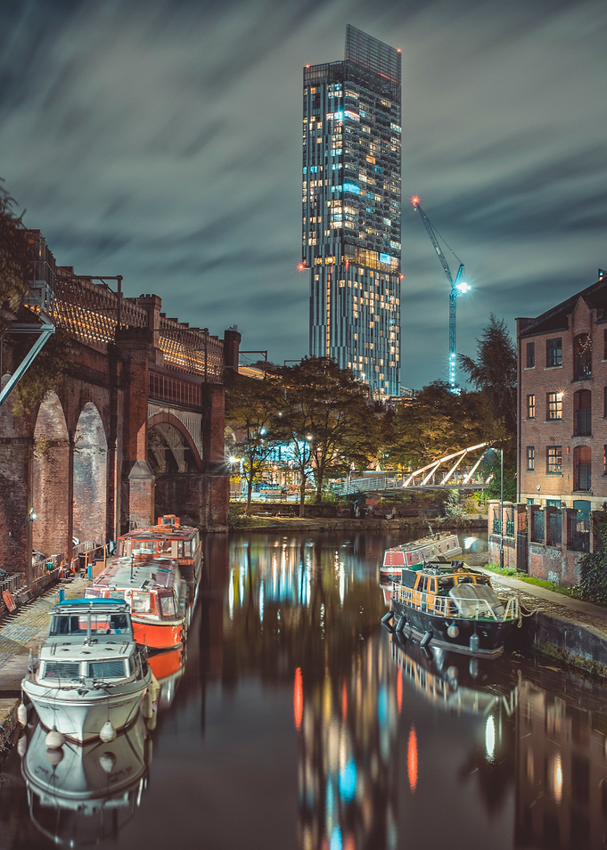 Manchester at night