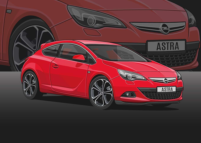 Vauxhall Astra red