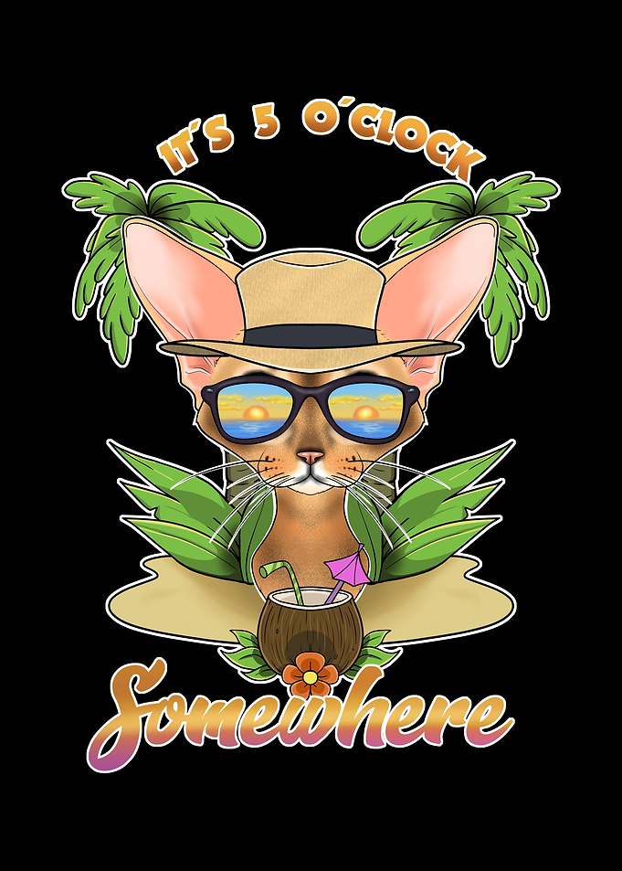 Abyssinian Cat Drinking