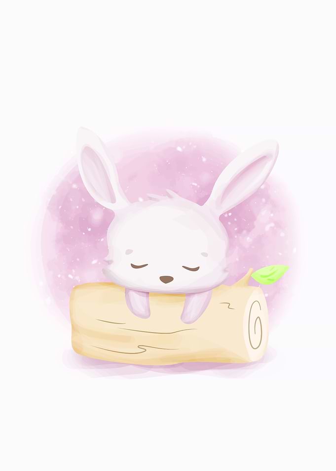 Baby Rabbit In The Tree