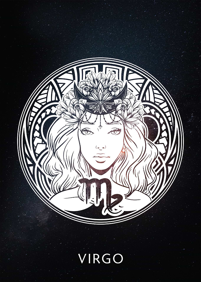 Zodiac Sign Virgo Galaxy