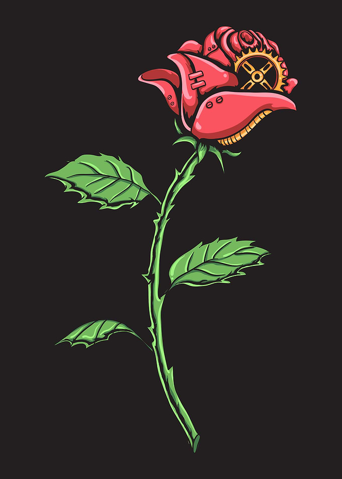 Cyber Red Rose