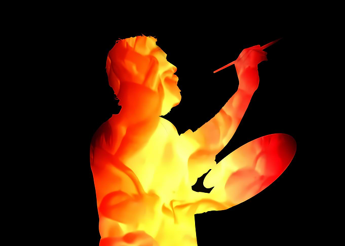 Silhouette DE ink fire whi