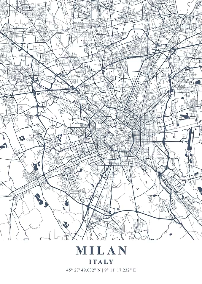 Milan Ash Plane Map