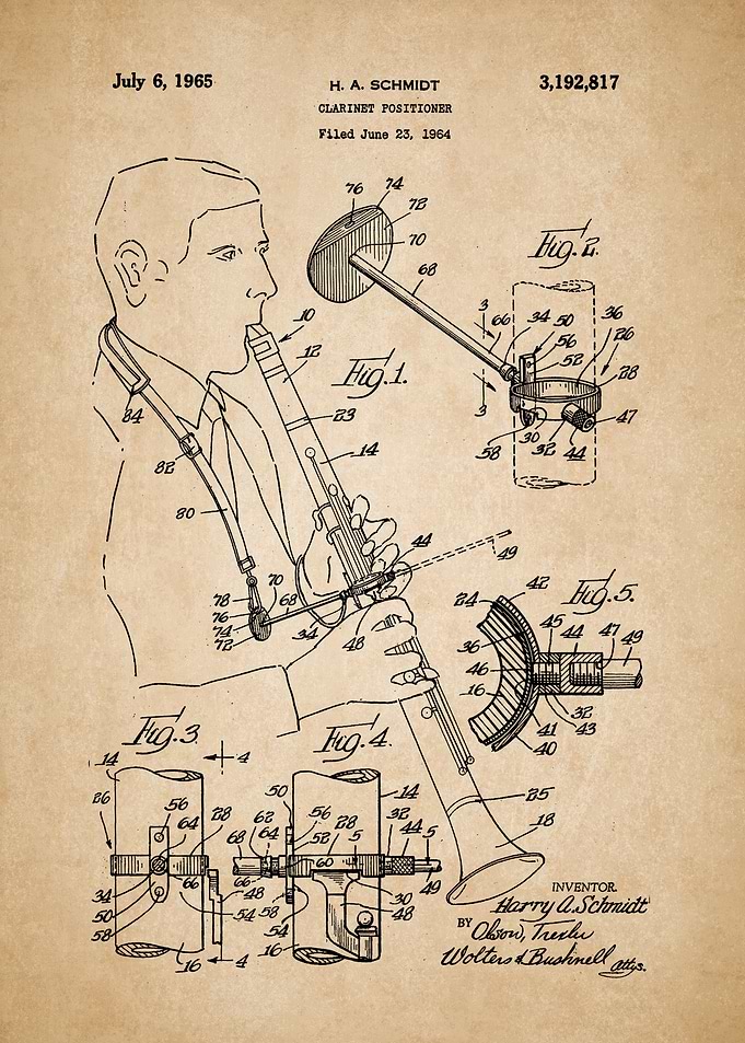 Clarinet Vintage Patent