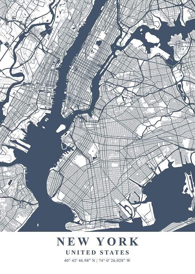 New York Ash Plane Map