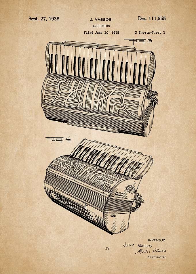 Accordion Vintage Patent