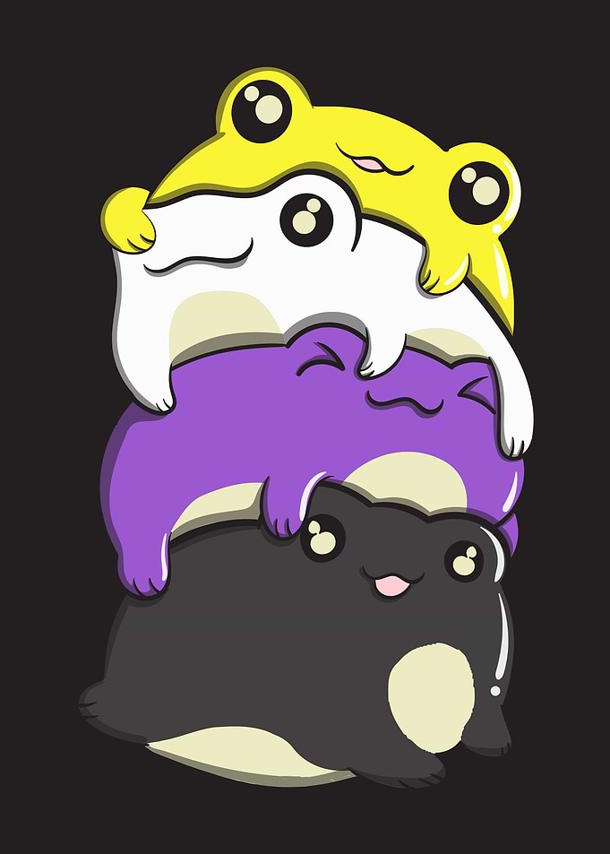 Gay Pride Kawaii Frog Pile
