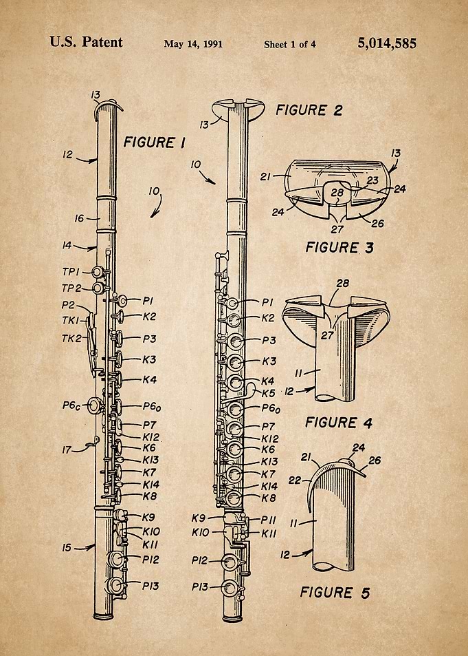 Flute Vintage Patent