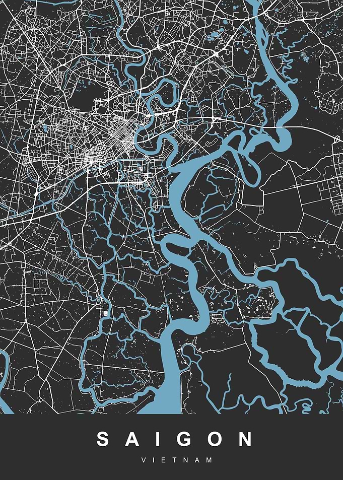 SAIGON Map VIETNAM