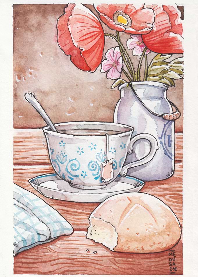 Tea and Flowers