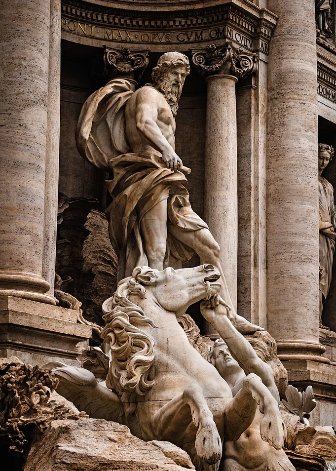 Oceanus At Trevi Fountain