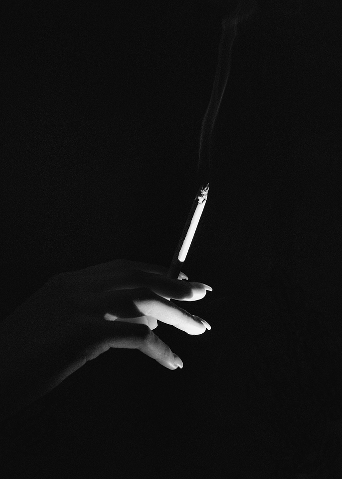 In a darkened room