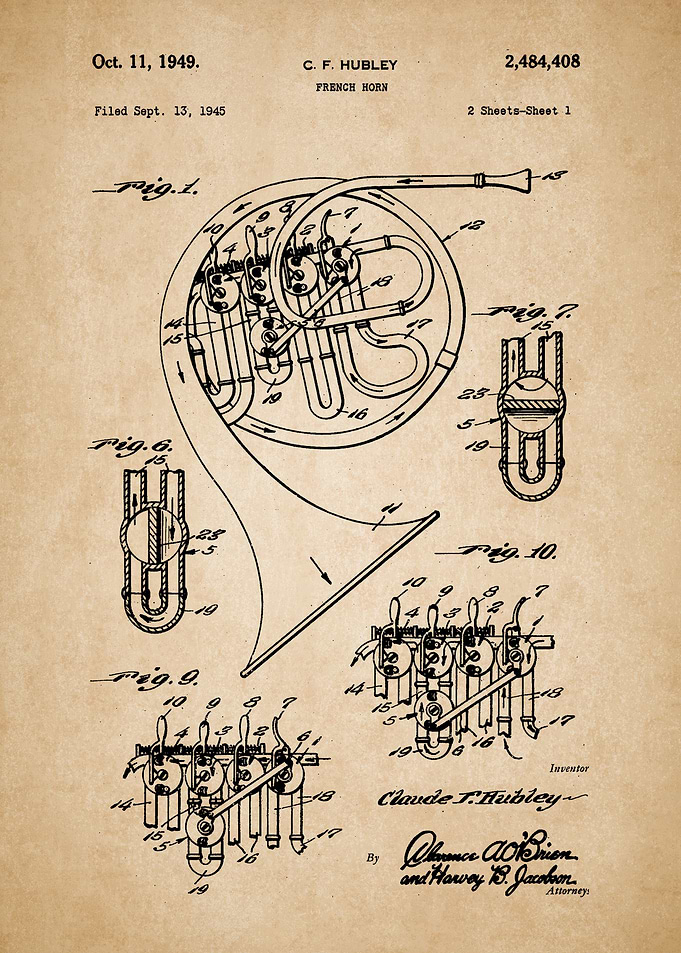 French Horn Blueprint
