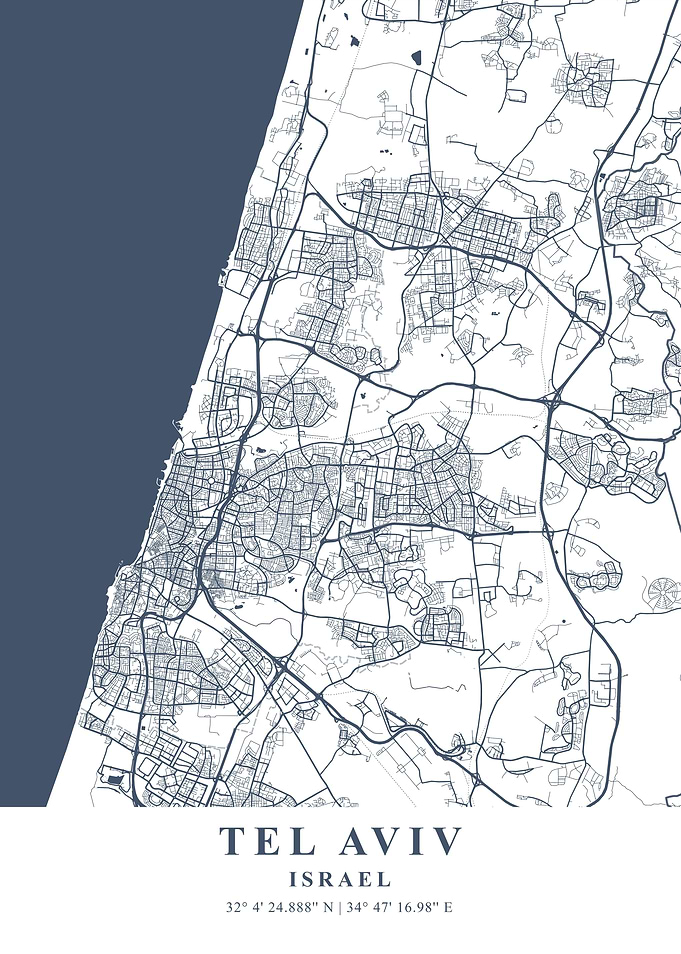 Tel Aviv Ash Plane Map