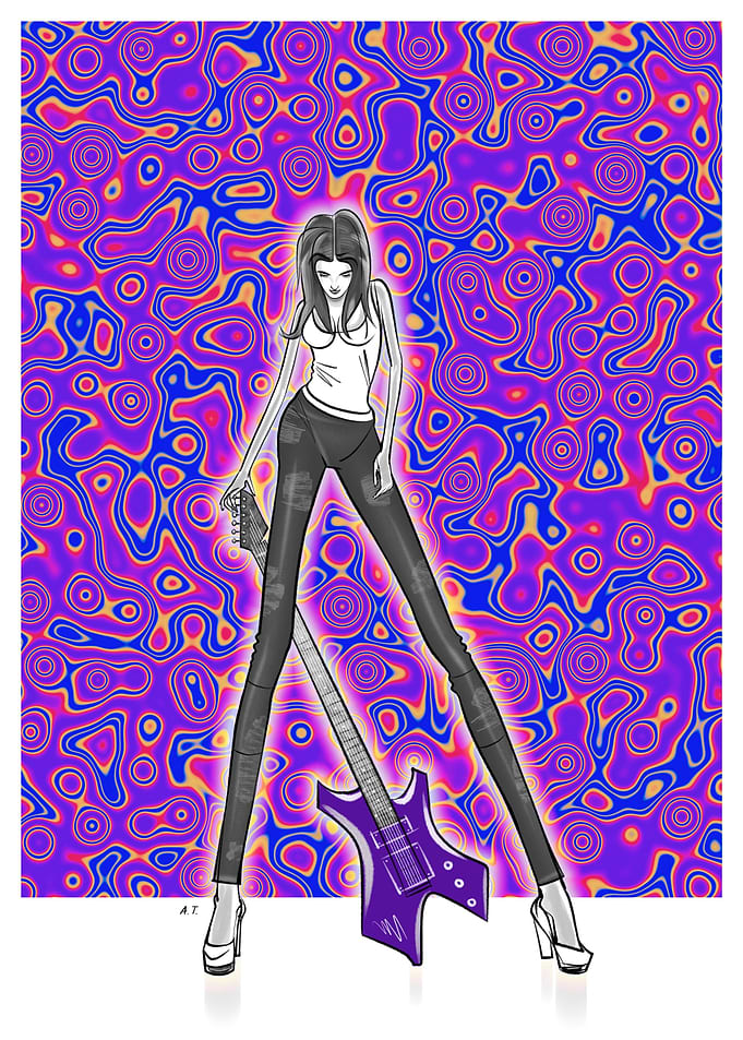 Woman with guitar