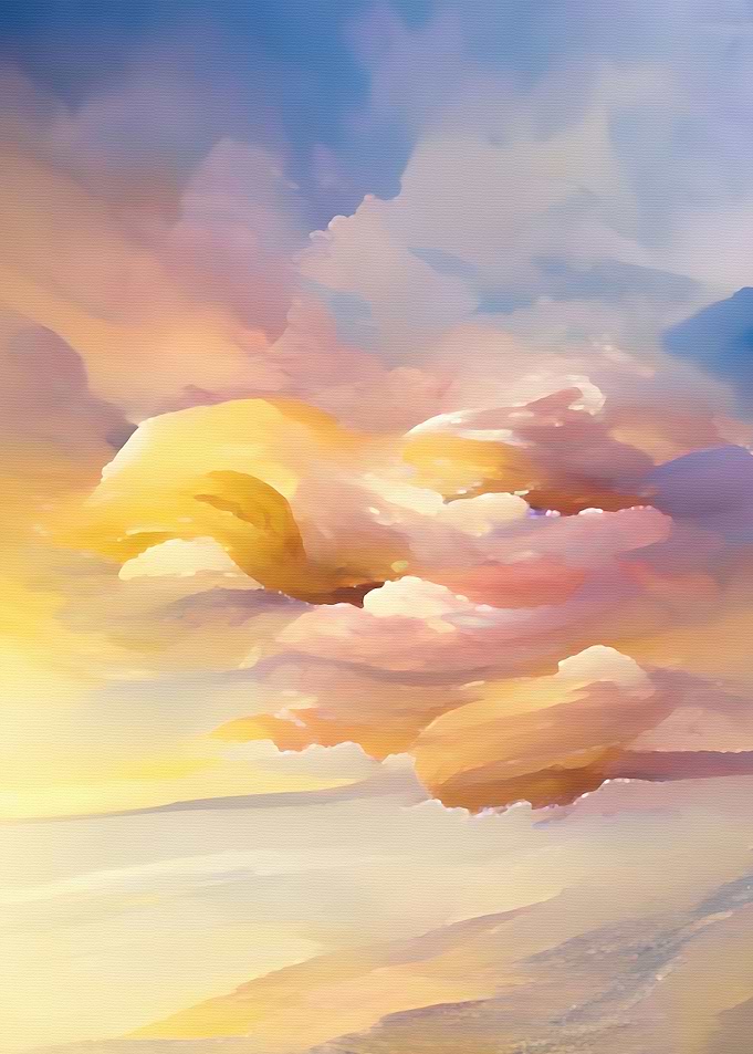 Abstract sunset shore