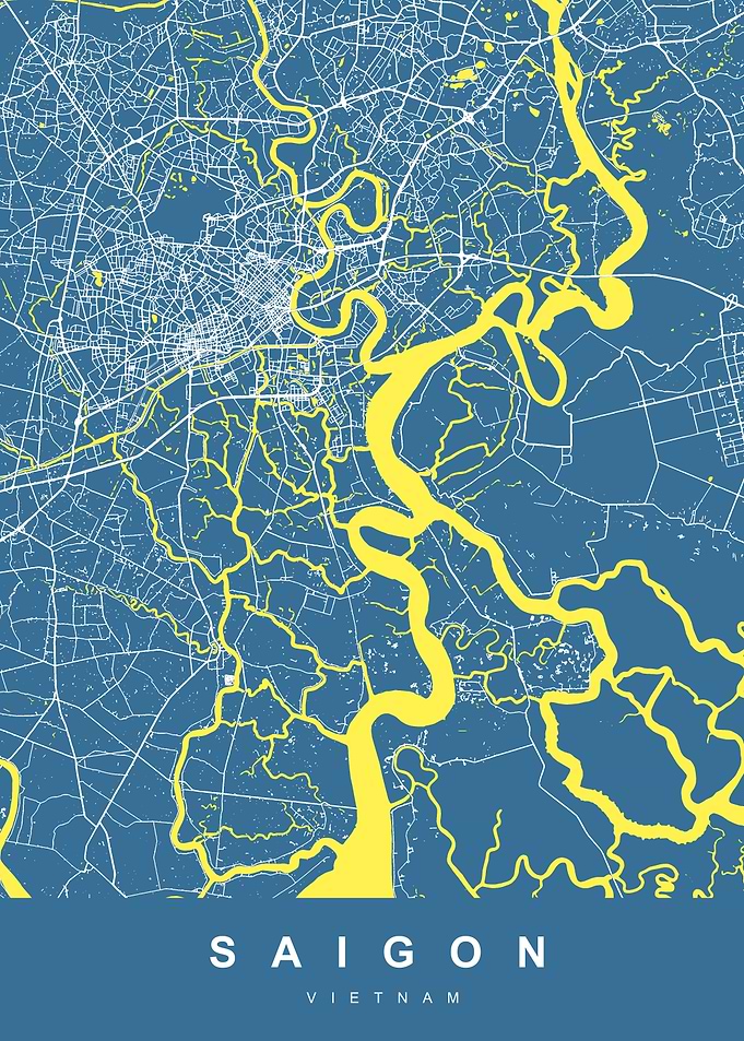 SAIGON Map VIETNAM