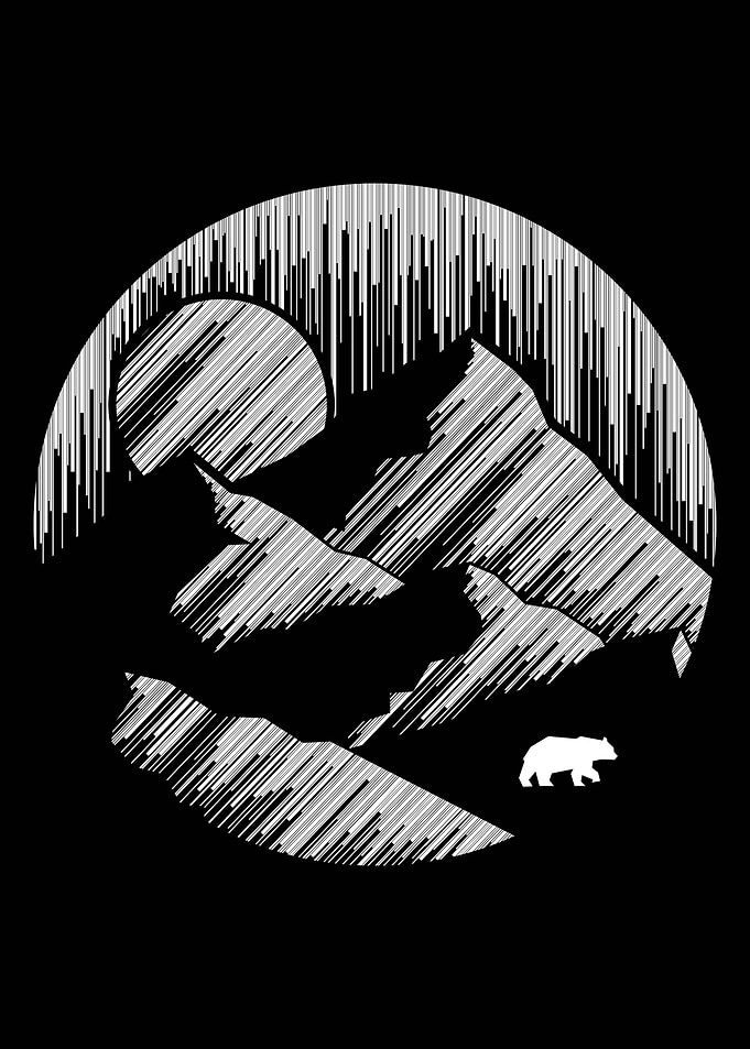 Bear downpour mountains