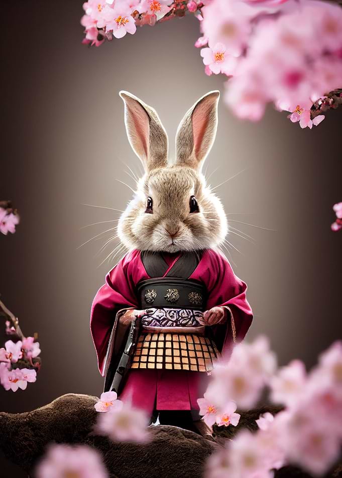 Cute Samurai Rabbit
