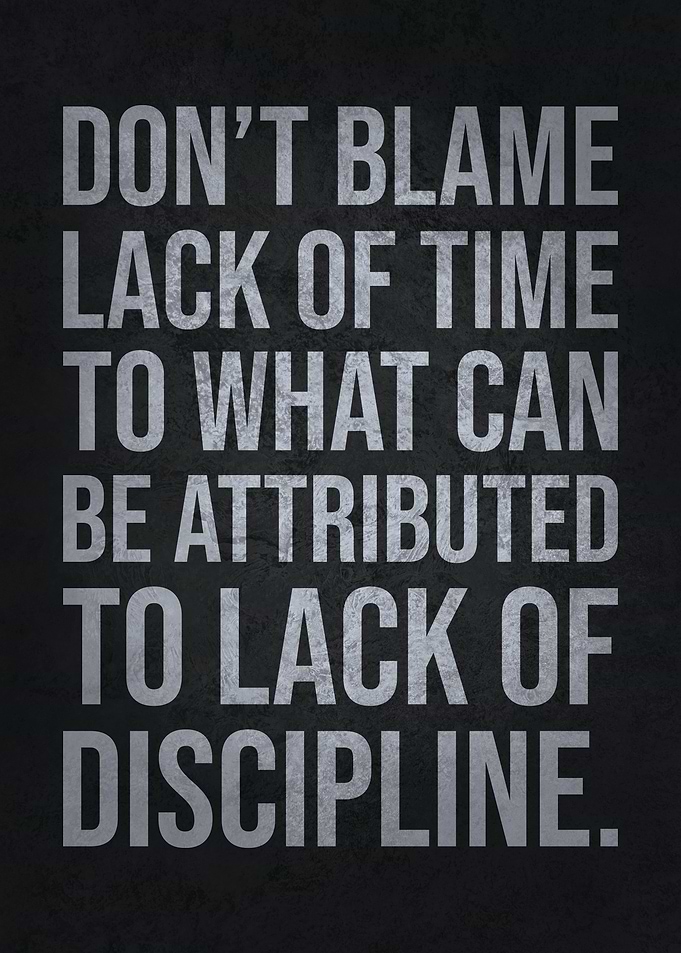 Lack Of Time vs Discipline