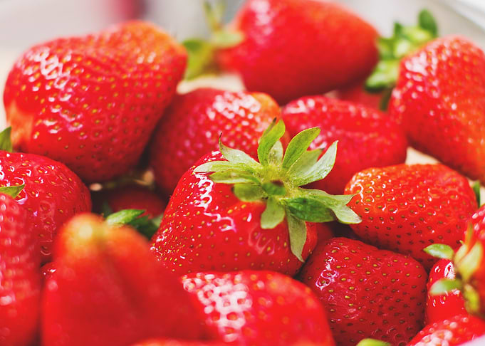 red strawberries