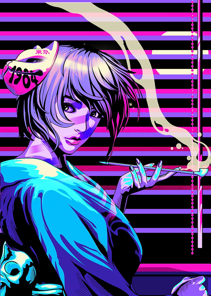 Vaporwave Geisha